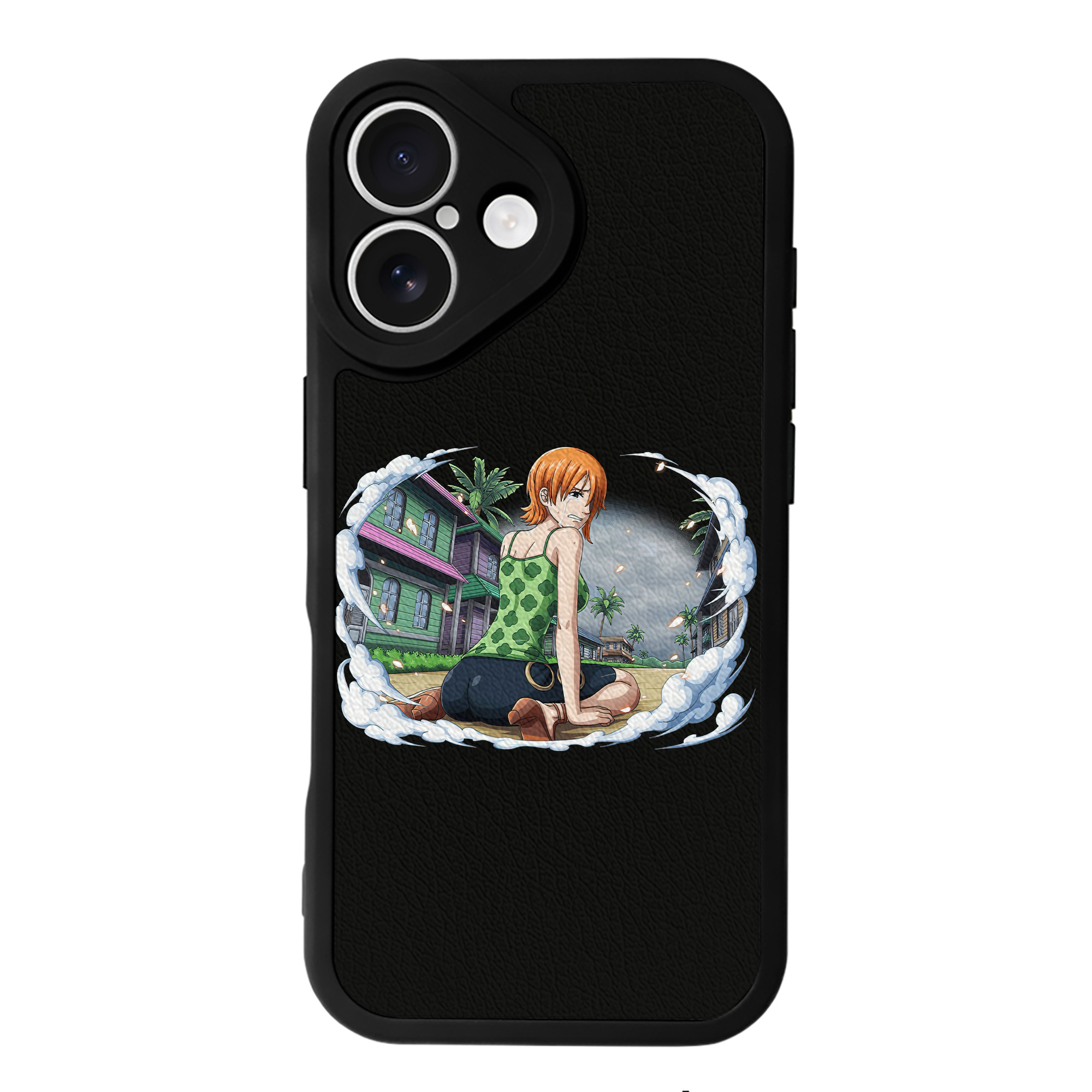 （画像用） ワンピース ナミ ONE PIECE Nami 【iPhone 16シリーズ対応】シリコンスマホケース（レザー調） 材質：シリコン